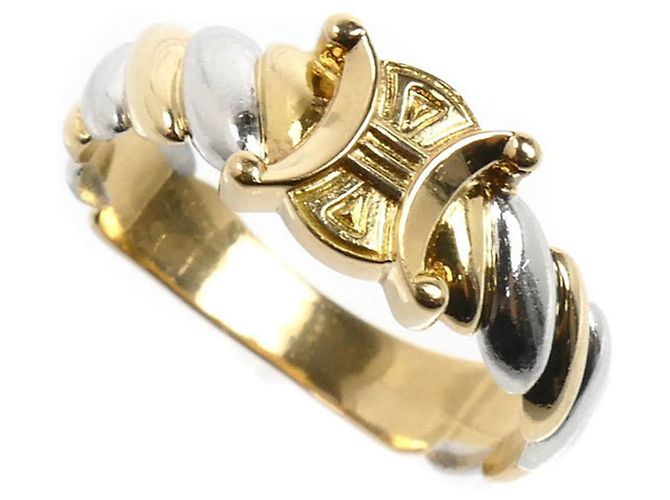 Céline Anillo Macadam en oro amarillo de 18K y platino Celine