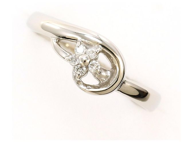 Autre Marque PT900 Platinring mit 0.04ct Diamant