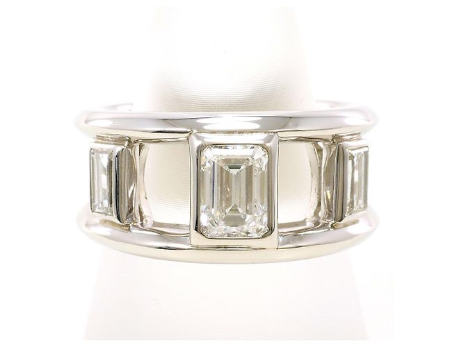 Autre Marque PT900 Platinring mit Diamant