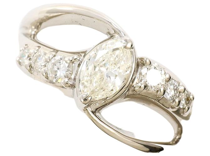 Autre Marque Platinring mit Diamant