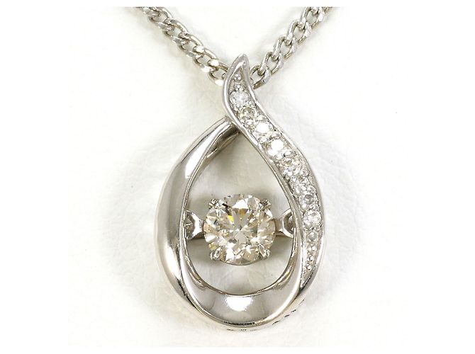Autre Marque Collar de platino con diamantes