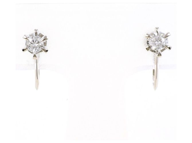Autre Marque PT900 Platin Diamant Clip-Ohrringe