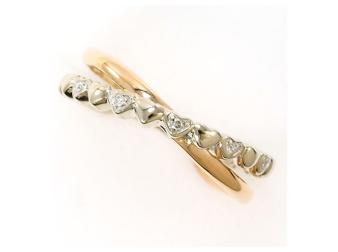 Autre Marque Elegenter 10K Goldring mit Diamant Golden