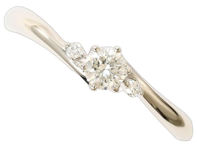 Autre Marque PT900 Platinring mit Diamanten
