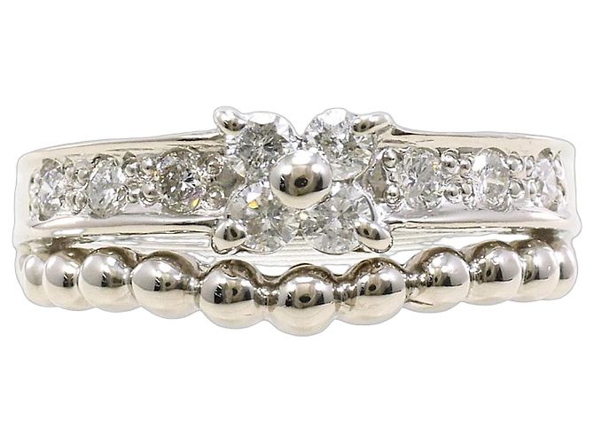 Autre Marque PT900 Platinring mit Diamant