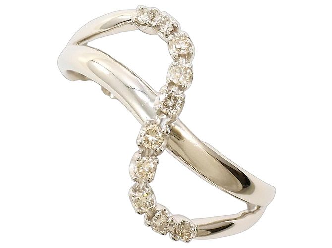 Autre Marque PT900 Platinring mit Diamant