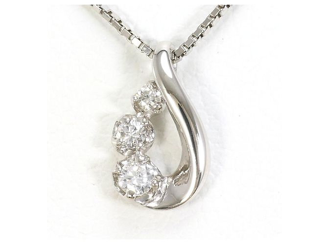 Autre Marque Platin-Diamant-Halskette