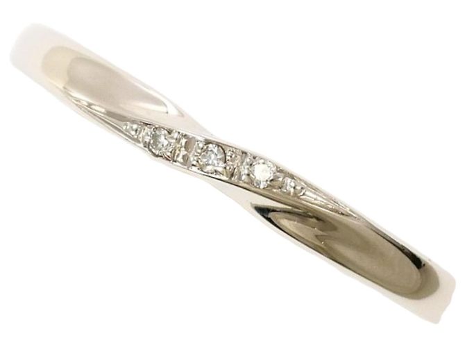 Autre Marque Platinum Diamond Band Ring 