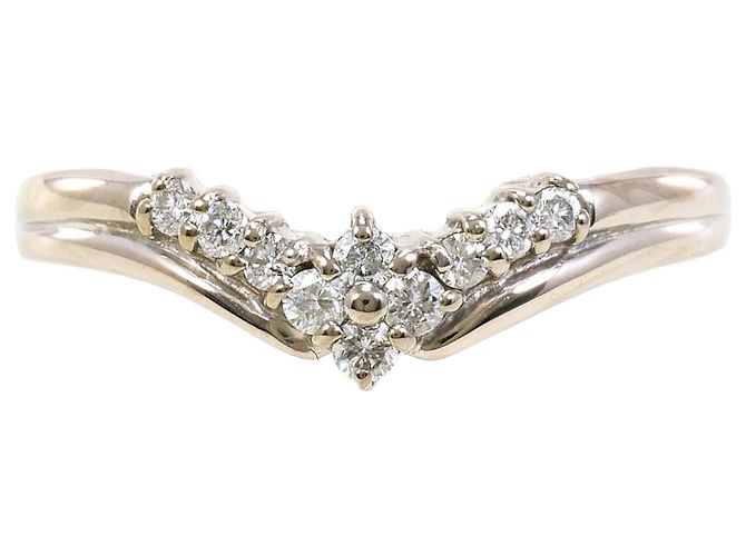Autre Marque 14K Weißgold-Ring mit Diamant Golden