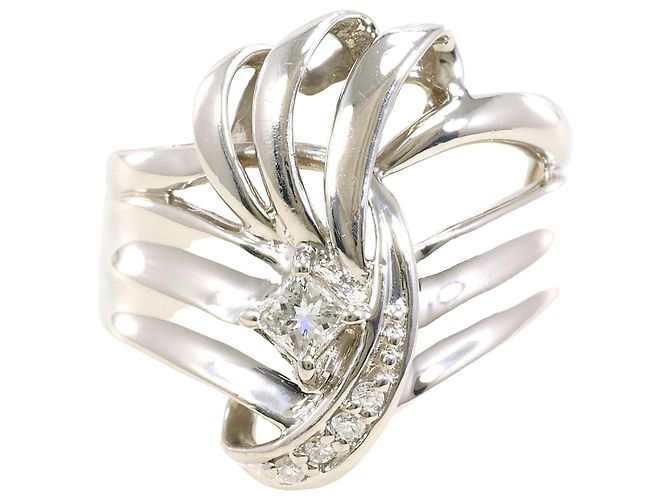 Autre Marque PT900 Platinring mit Diamant