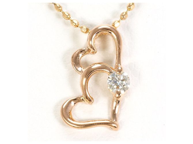 Autre Marque Collana in oro rosa 14K con diamante D'oro