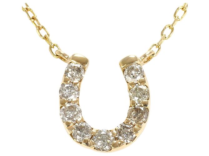 Autre Marque 10K Gelbgoldhalskette mit Diamant Golden