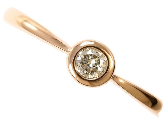 Autre Marque 10K Roségold-Ring mit Diamant Golden
