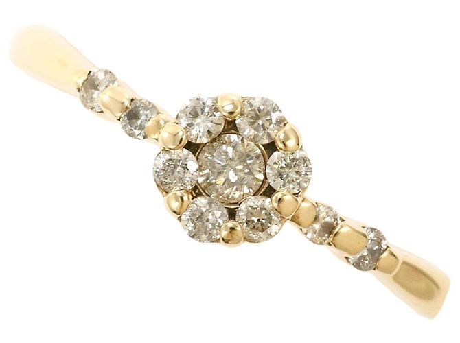 Autre Marque 10K Gelbgold-Ring mit Diamant Golden
