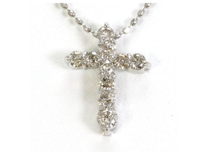 Autre Marque Platin-Halskette PT900/PT850 mit Diamant