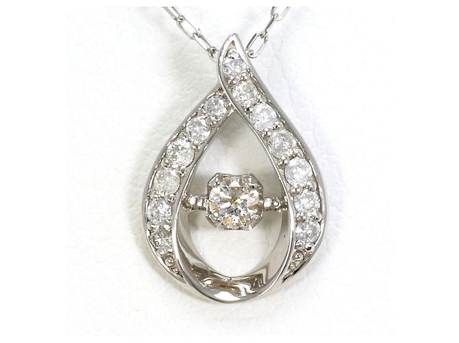 Autre Marque PT900 Platin-Halskette mit Diamant