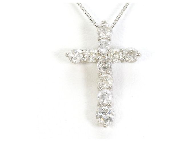 Autre Marque PT900 Platin-Halskette mit Diamant