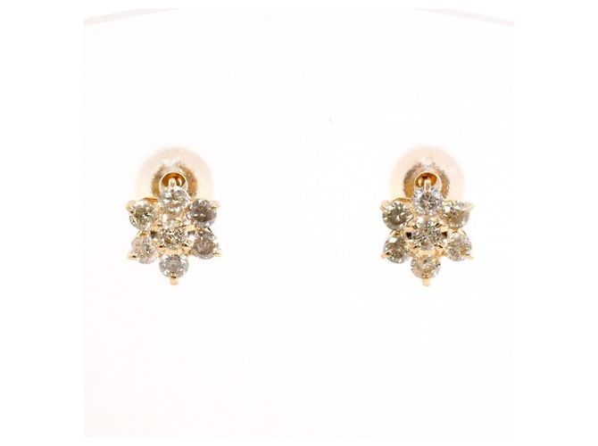 Autre Marque Orecchini a lobo con diamanti e oro rosa 14K D'oro