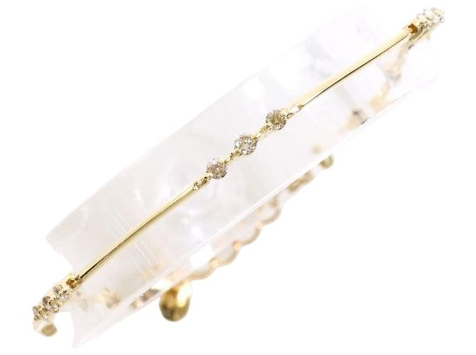 Autre Marque Bracciale con charm in oro giallo 10K con diamante D'oro