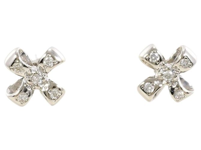 Autre Marque Orecchini a lobo con diamante e platino PT900 e PT950