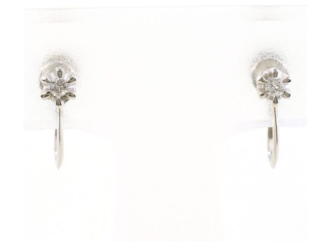 Autre Marque PT900 Platin-Clip-Ohrringe mit Diamanten