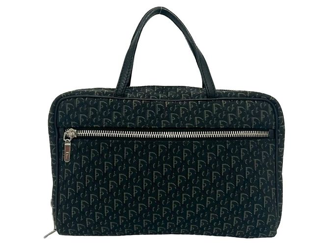 Borsa Mini Boston Christian Dior Trotter nera Nero