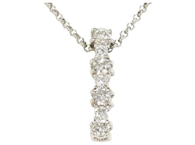 Autre Marque PT900 Platin-Halskette mit Diamant