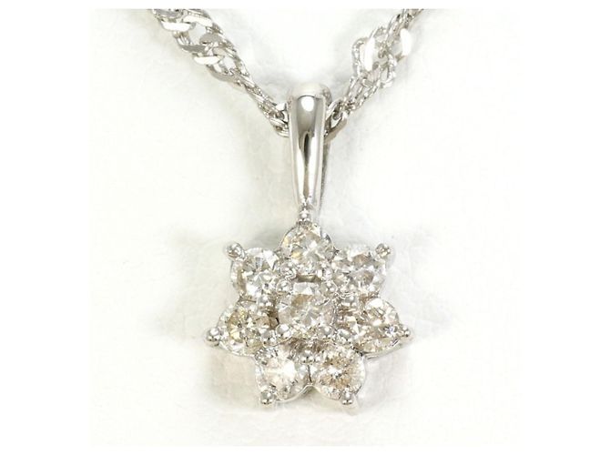 Autre Marque Platin-Diamant-Halskette