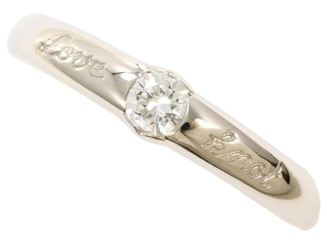 Autre Marque Platinring mit Diamant und Saphir