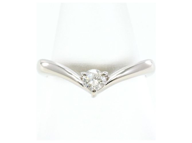 Autre Marque PT900 Platinring mit Diamant