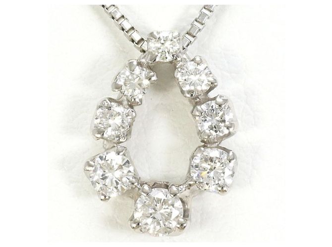 Autre Marque PT900 Platinhalskette mit 0.30ct Diamant