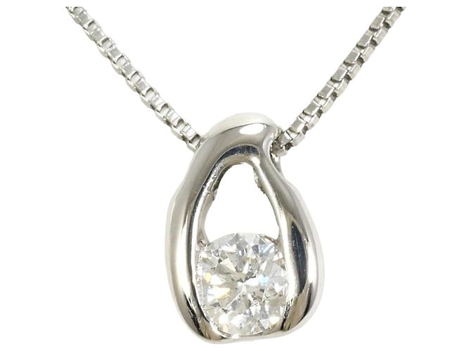 Autre Marque Platin-Halskette mit Diamant