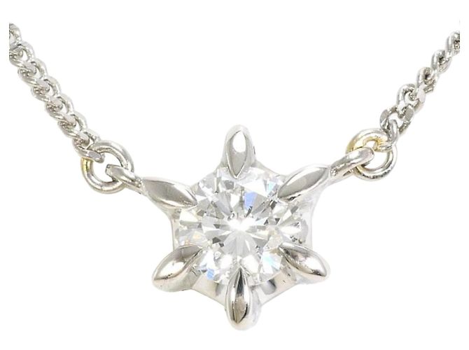 Autre Marque PT900 Platin-Halskette mit Diamant