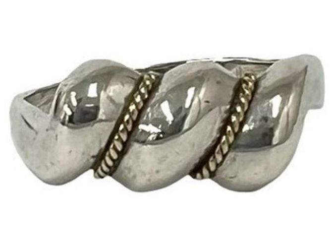 Tiffany & Co Tiffany Vintage Twist Rope Ring Silber Golden