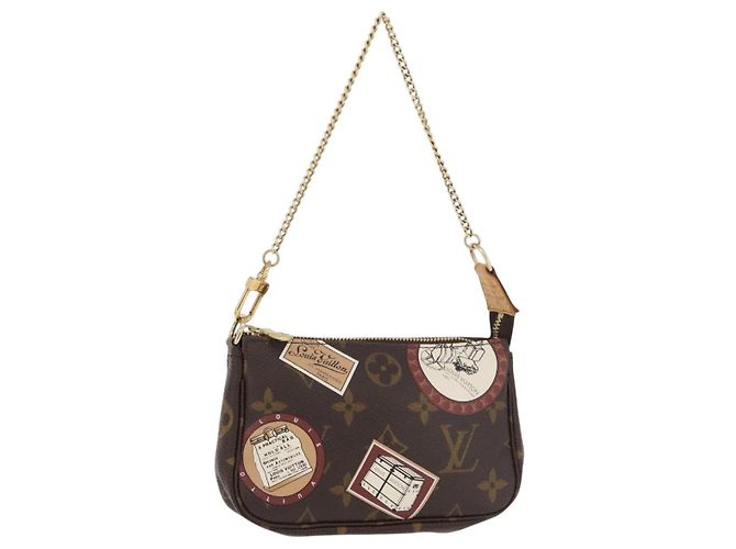LOUIS VUITTON Monogram Patch Mini Pochette Accessoires Pouch M95804 Auth 181966V