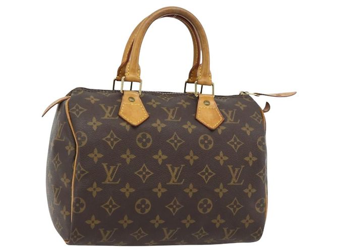 LOUIS VUITTON Bolsa Monogram Speedy 25 M41528 LV Auth 182161A Monograma