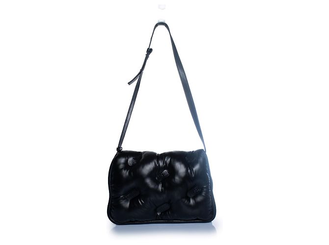 Diesel, bolsa puffer preta de ombro Preto