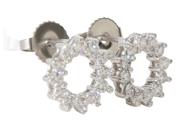 Tiffany & Co. Platin Diamant Open Circle Ohrringe