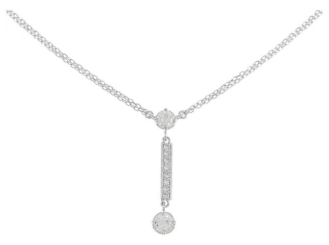 Autre Marque Pt850 Diamant Halskette Silber