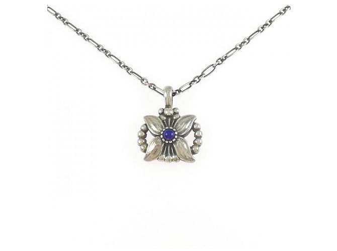 Autre Marque Collana Georg Jensen 925 Argento e Lapislazzuli