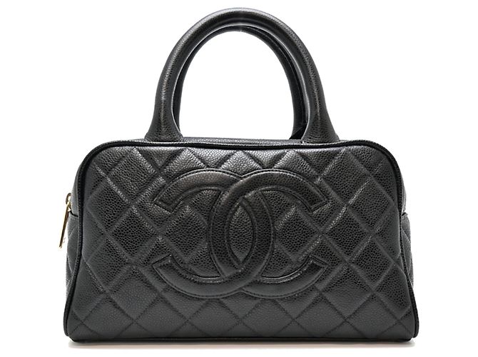 Bolsa de mão Chanel Coco Mark Mini Boston Preto