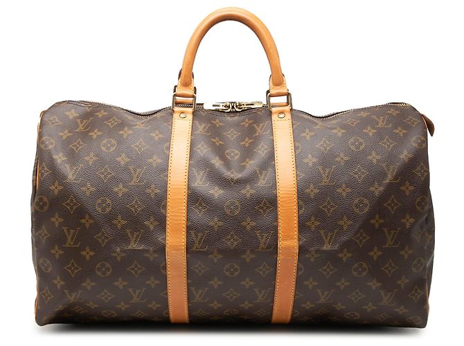 Louis Vuitton Marrom Monogram Keepall 50