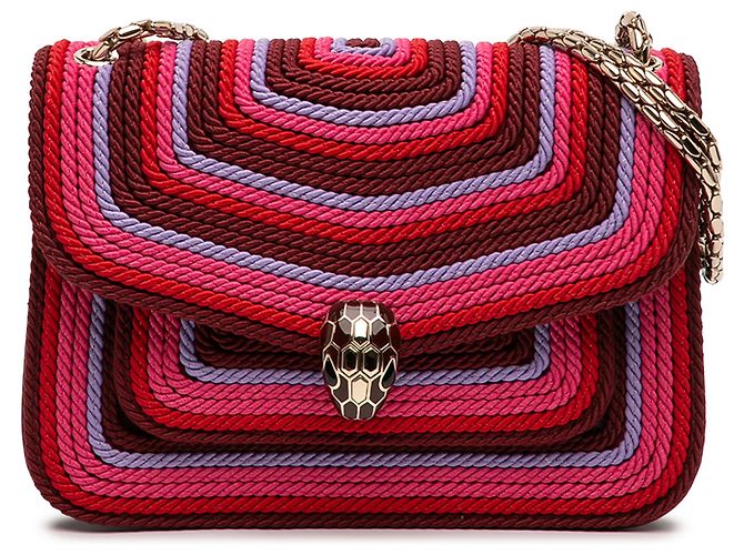 Bulgari Bvlgari Pink Polyester Serpenti Forever Kaleidoscopia Shoulder Bag