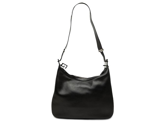 Borsa a tracolla Attache in pelle di vitello nera Gucci Nero