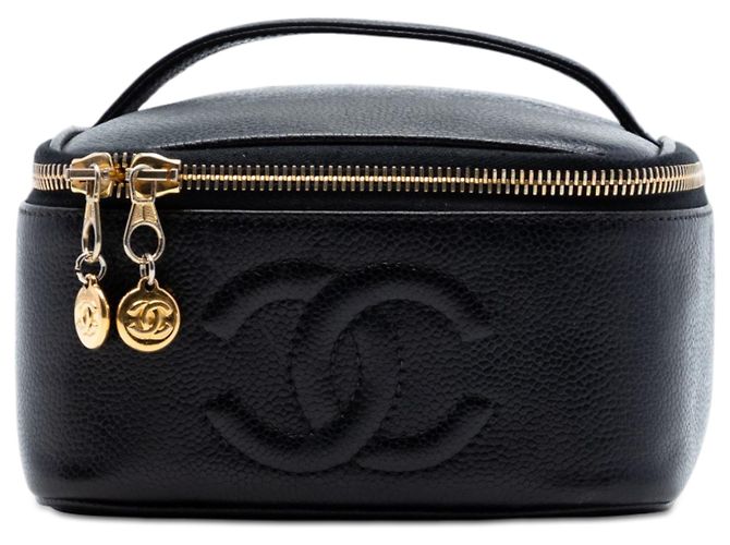 Vanity Case Chanel Black CC Caviar Noir