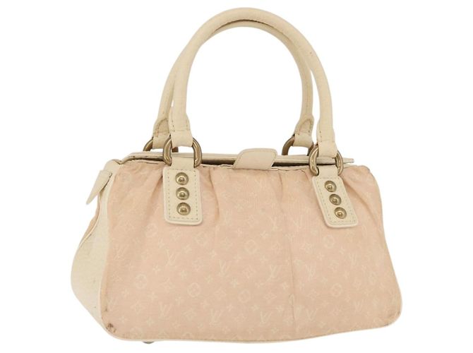 LOUIS VUITTON Borsa Monogram Mini Lin Trapeze PM Rosa M40062 LV Auth 182773