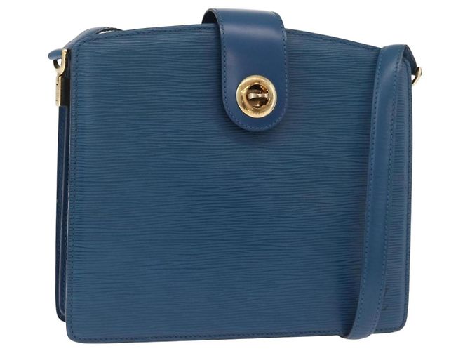 LOUIS VUITTON Epi Capuchin Shoulder Bag Blue M52345 LV Auth BA13140 Bleu
