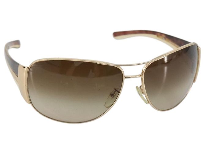 Óculos de sol PRADA Tortoise em plástico Marrom Auth BA13221