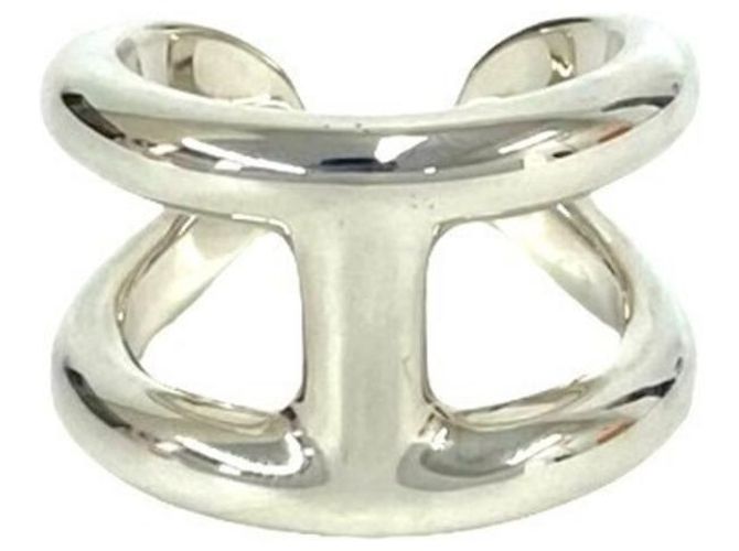 Hermès Hermes Osmo's GM Band Ring Silvery