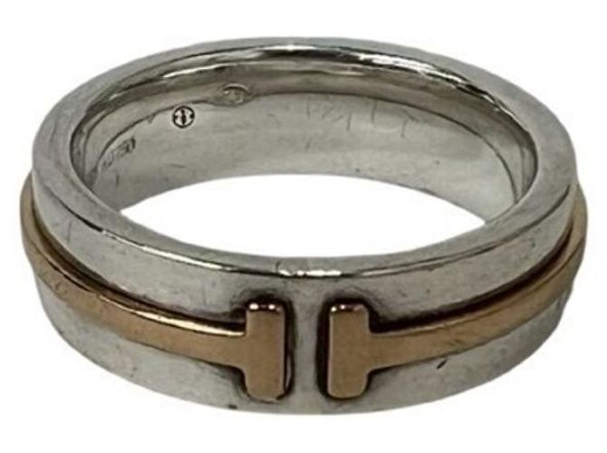 Tiffany & Co. Tiffany T TWO schmaler Ring Silber Golden